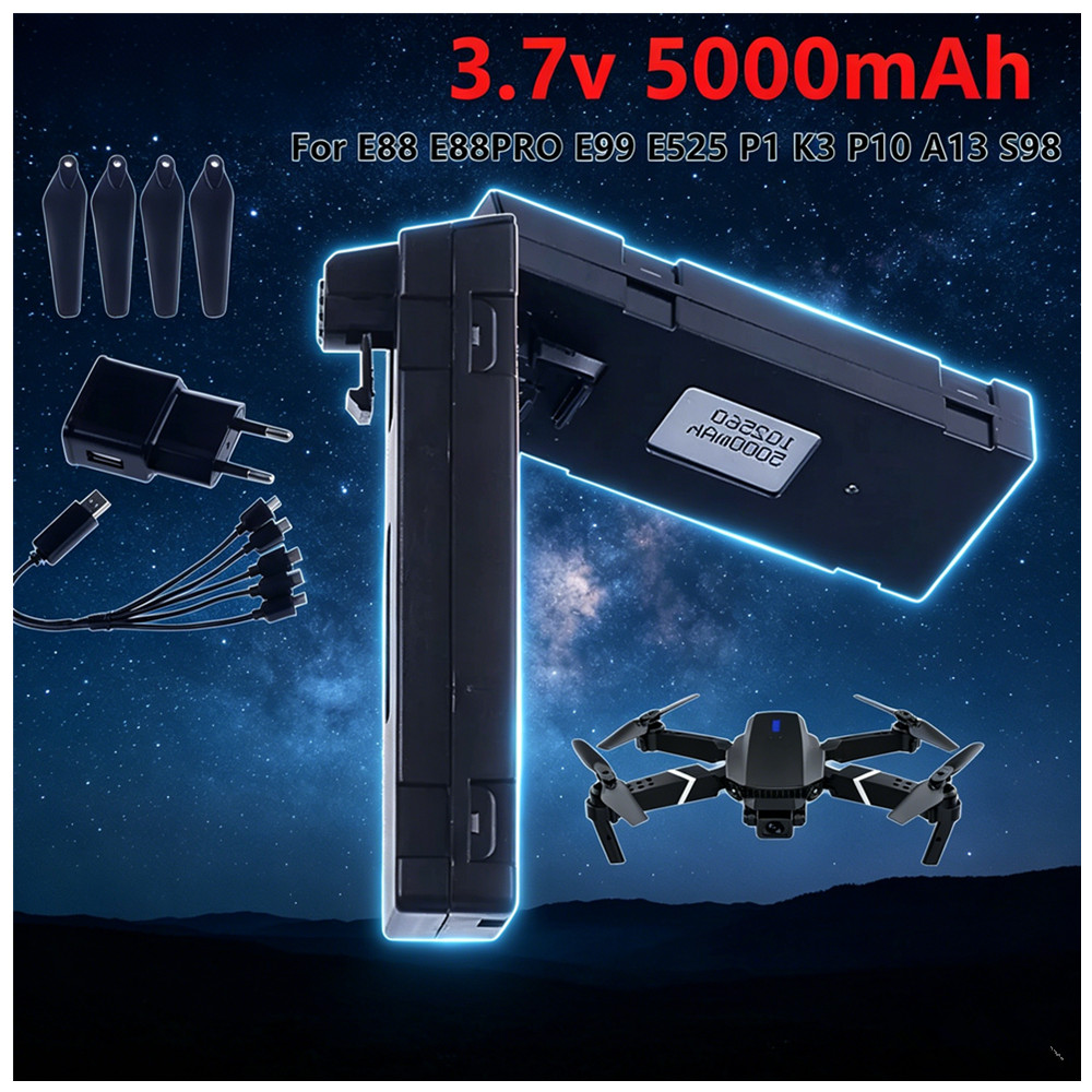 Drone Rc E99 K3 - Bateria recarregável de íon-lítio 3.7V 5000mAh