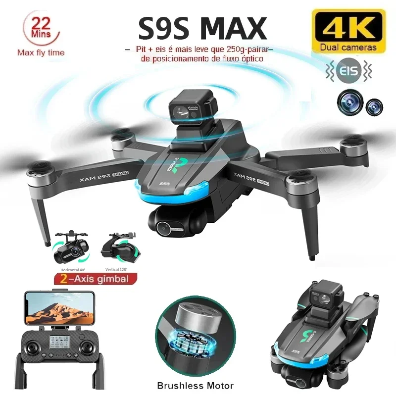 Drone Rc Helicopter With Camera - Novo s9s max mini drone 4k