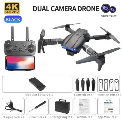 Drone Rc E99 K3 - Dobrável e99 k3 pro hd 4k