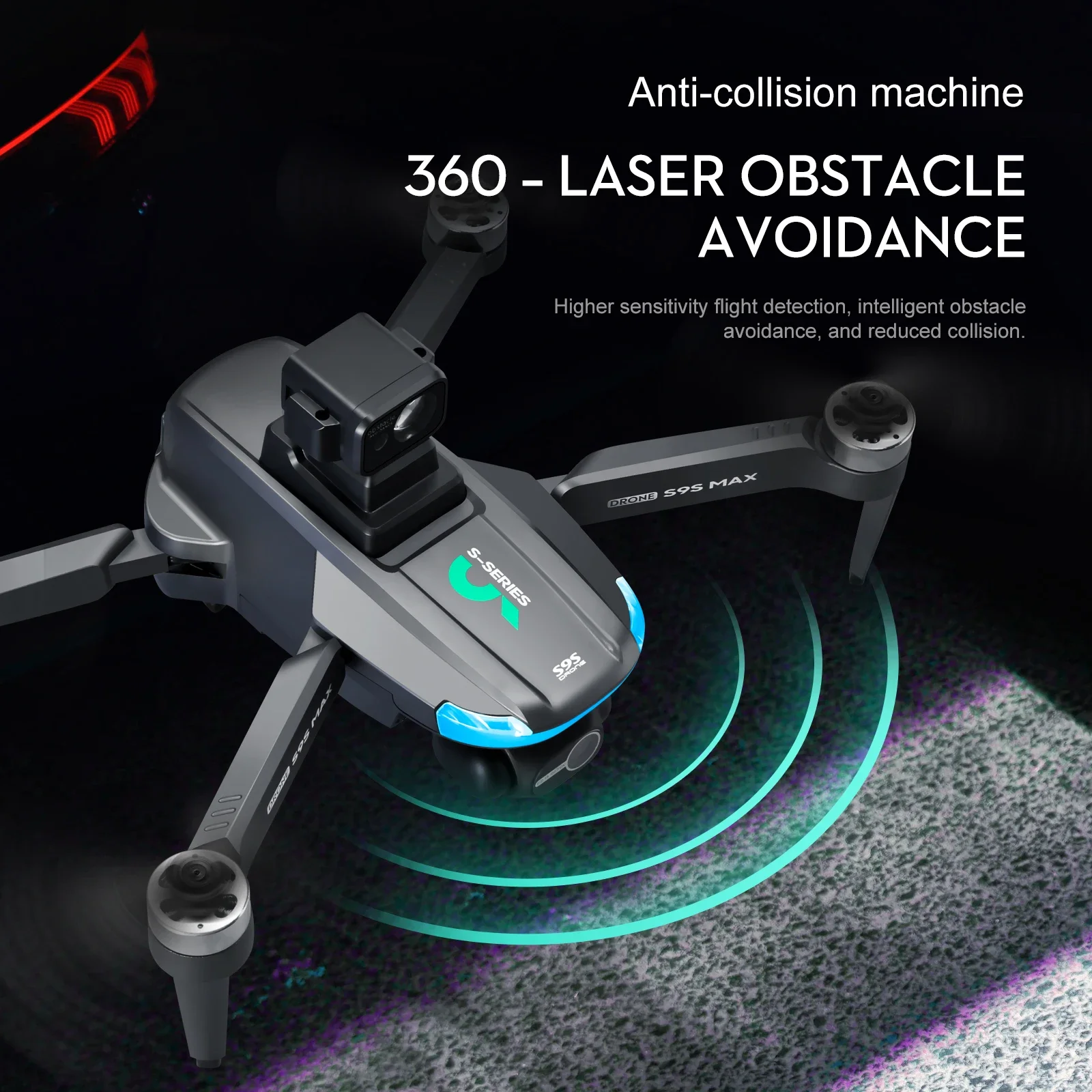 Novo s9s max mini drone 4k 2 e - Drone Rc Helicopter With Camera avaliação e preço